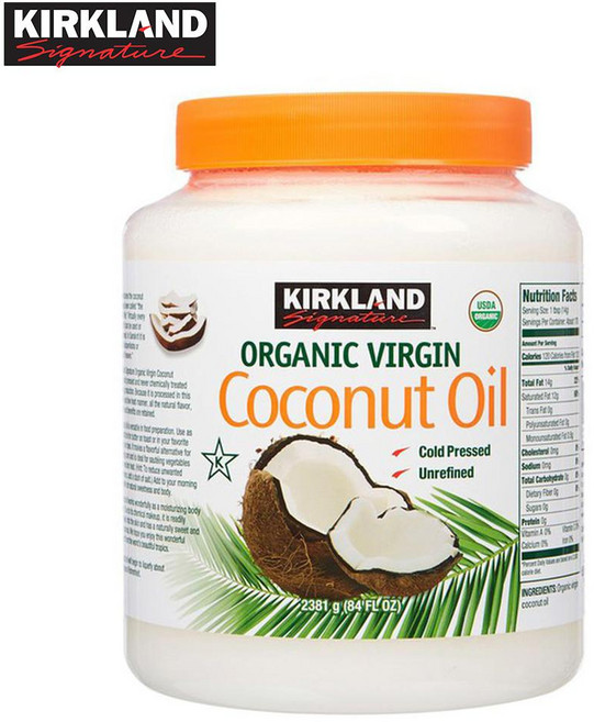 코스트코 커클랜드 올가닉(유기농) 버진 코코넛 오일 대용량 2.48L Kirkland, 1개