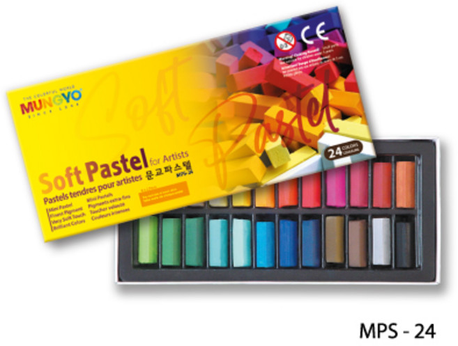 문교 사각파스텔, 24색, 4개