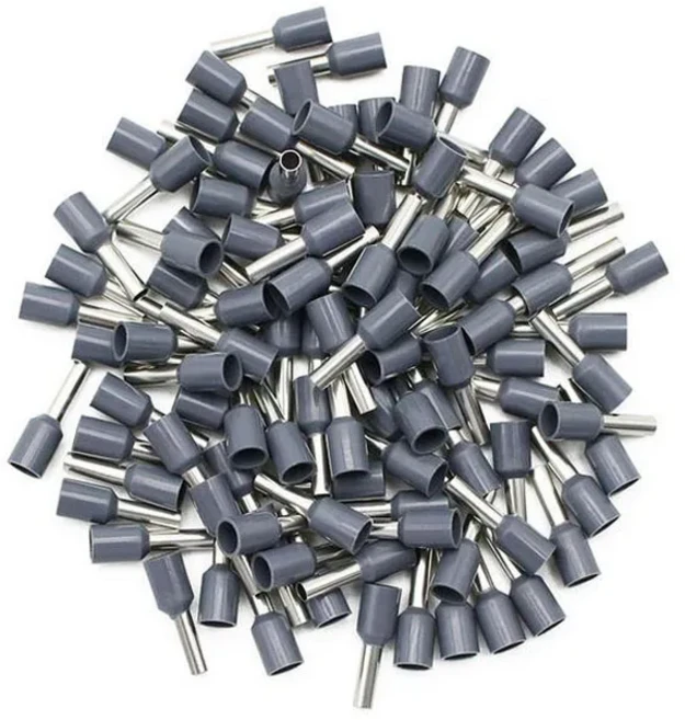 1000PCS E0506 ​​E0510 E0512 절연 코드 끝 단자 # 22AWG 케이블 크기 0.5mm2, 05 Grey, 04 E0512, 1개