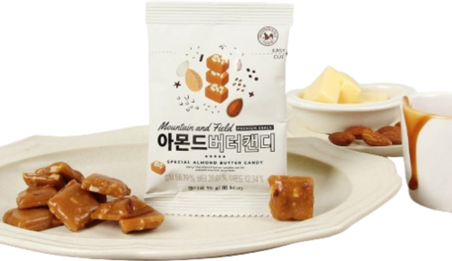 달콤한 토피넛사탕 아몬드버터캔디 30봉, 450g, 1개