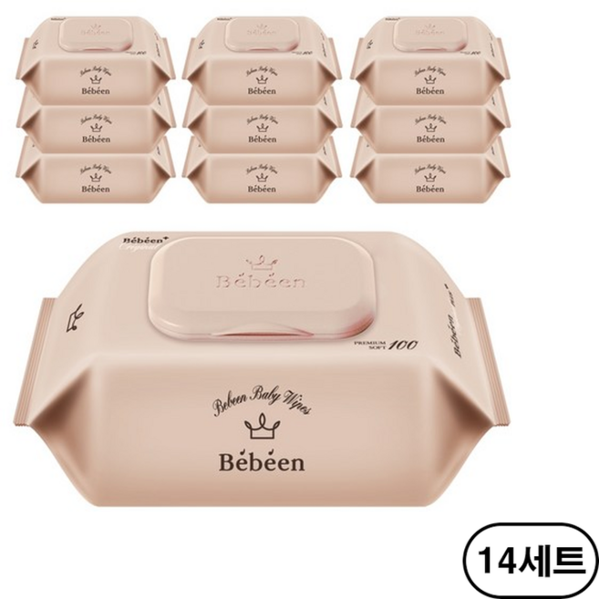 베베앙 오리지널 플러스 아기물티슈 캡형 55평량, 55g, 100매, 140개