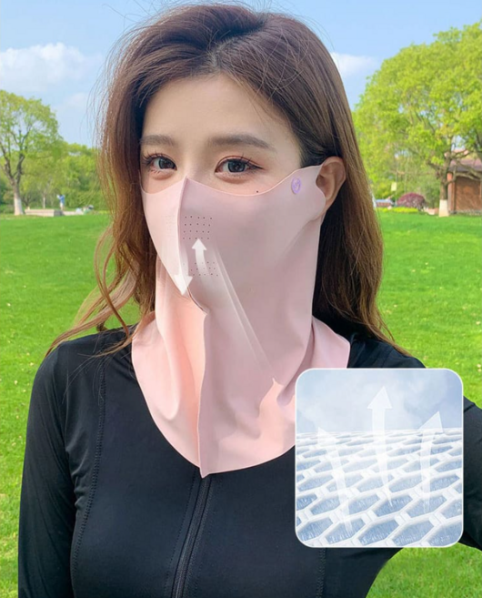 1+1 KC인증 자외선차단을 위한 3D아이스실크 스포츠 마스크 넥페이스가드 골프 낚시 러닝 등산 야외활동 마스크, 2개, 핑크