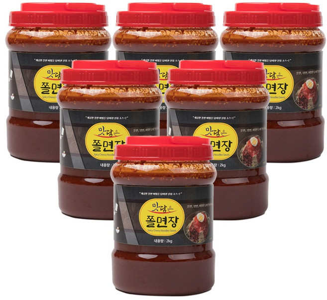 맛담은 쫄면장 2kg 단품, 쫄면장2kg_6개