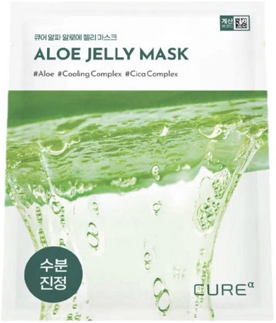 김정문알로에 큐어알파 알로에 젤리 마스크 1매, 5개, 1개입