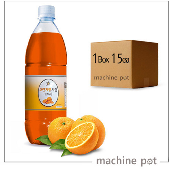 별코리아 오렌지향 슬러시원액 오렌지맛 슬러시시럽 1L 15ea, 15개