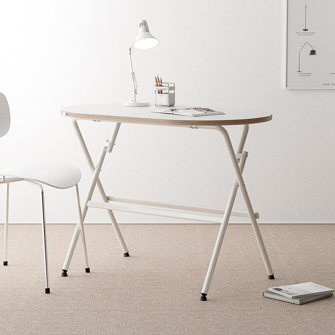 실버미어 1인 책상 식탁 접이식 테이블, 2인용, 02_화이트(기본형)