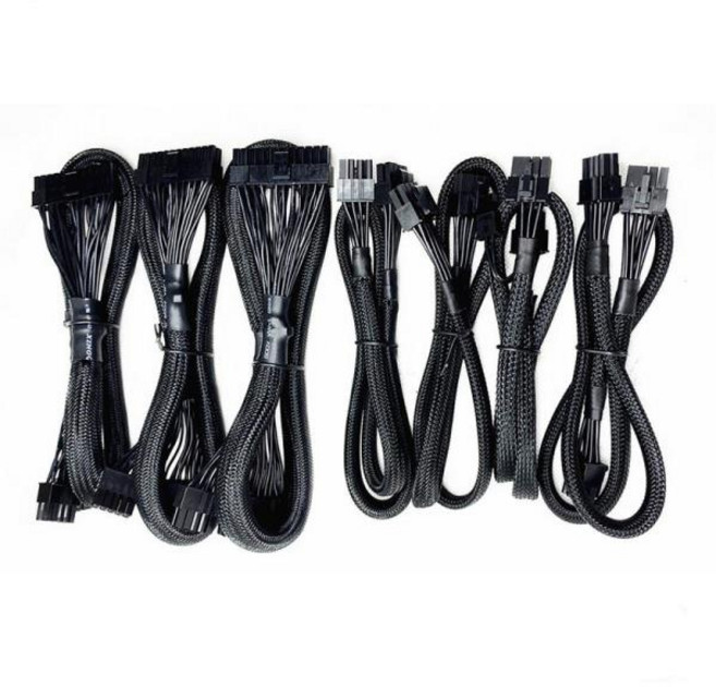 EVGA 시리즈 650W GPU PCIE 8핀 6+2핀 마더보드 ATX 모듈형 전원 공급 장치 케이블, 04 Dual PCIE 8Pin, 01 0.6m, 01 CN