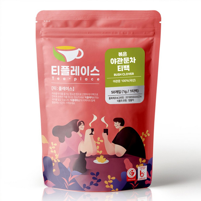 티플레이스 국산 100% 볶은 야관문차 삼각티백 50티백 전통차 허브차, 1개, 50개입, 1g
