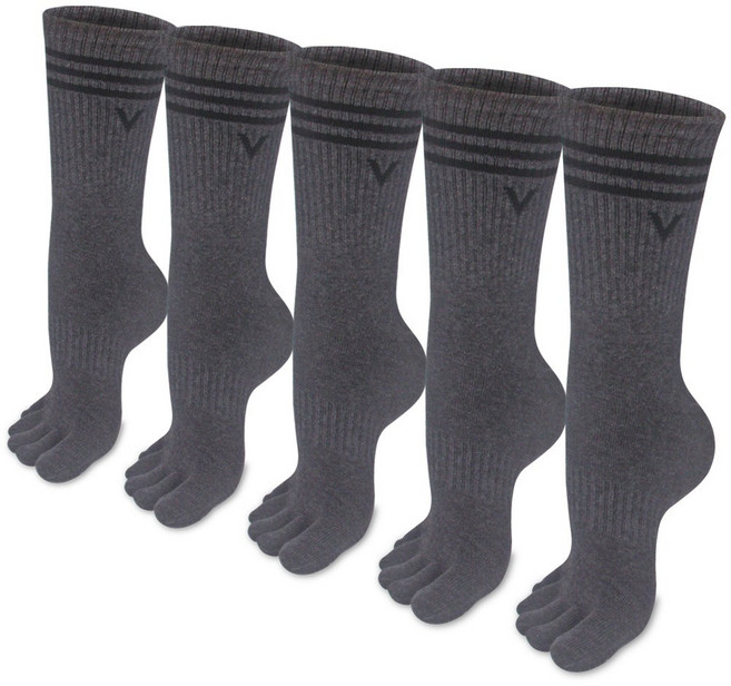 발렌티노크리스티 두껍지 않은 사계절용 삼선 V 스포츠 발가락양말 롱 장목 5켤레 등산 골프 러닝 마라톤 헬스 기능성