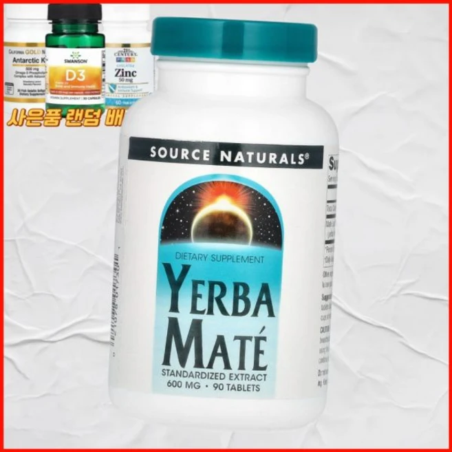 소스 내추럴스 예르바 마테 600 mg 미국내수용, 1개, 90 개, 90정 - 쿠팡