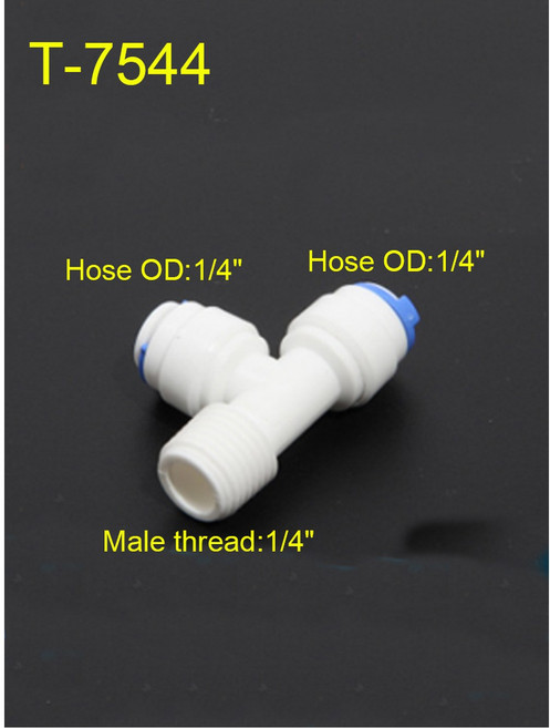 역삼투 커플 OD 파이프 RO 스트레이트 커넥터 웨이 호스 연결 피팅 플라스틱, T 7544, 1개