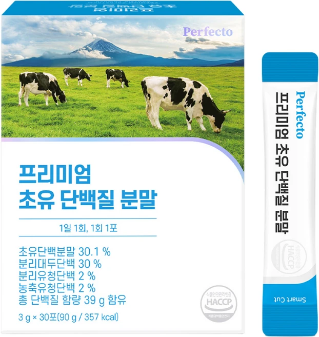 퍼펙토 프리미엄 초유 단백질 분말 스틱, 90g, 1개 - 쿠팡