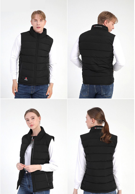 USB 배터리 충전식 발열 온열 방한 열선 보온 조끼 라이더용 캠핑용 등산용