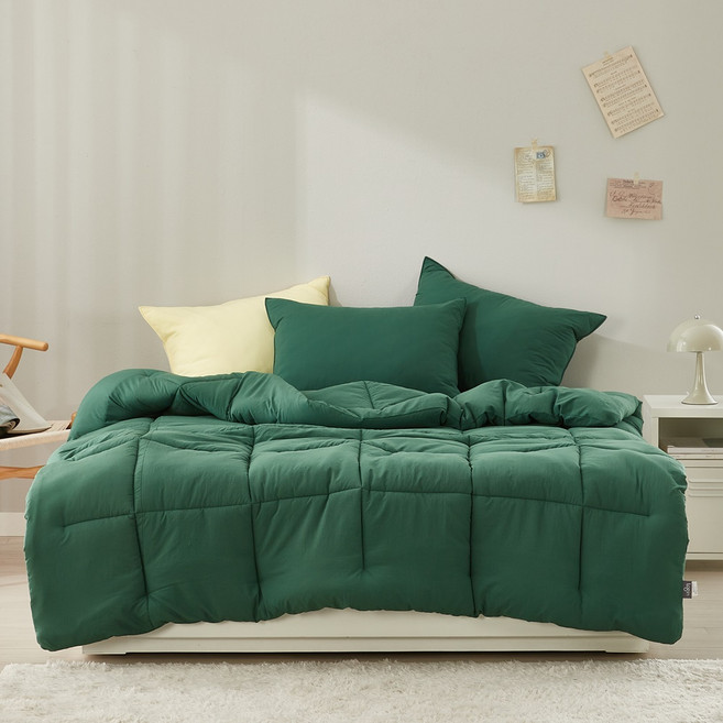 해피앤데코 부드러운 터치감 고밀도 워싱 차렵이불 이불세트 SS Q 7color