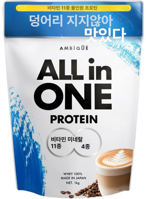 올인원 단백질 1kg 쉐이크 보충제 카페오레 스트로베리 쵸콜렛 바나나 요구르트 말차라떼 프로틴쉐이크 웨이단백질분말, 초콜릿, 1개, 1g
