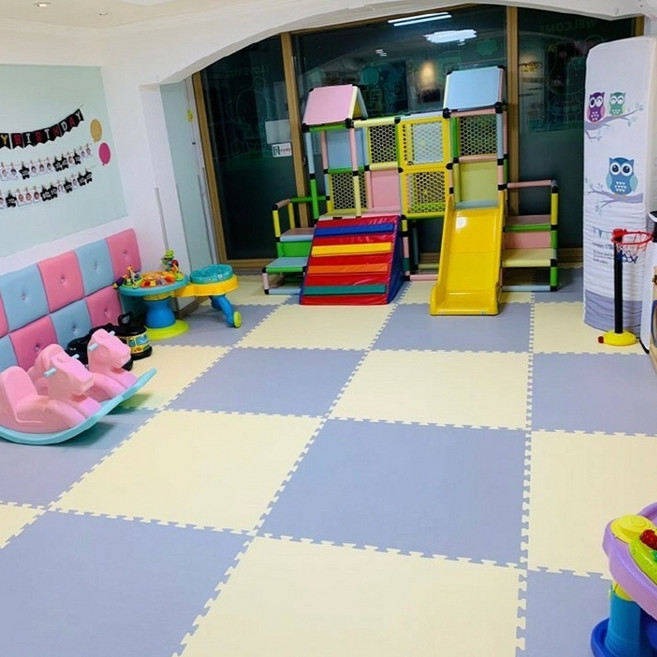 층간소음 퍼즐매트 100*100 어린이집 유치원 놀이방 셀프시공 거실 바닥 매트, 1개, 연두색