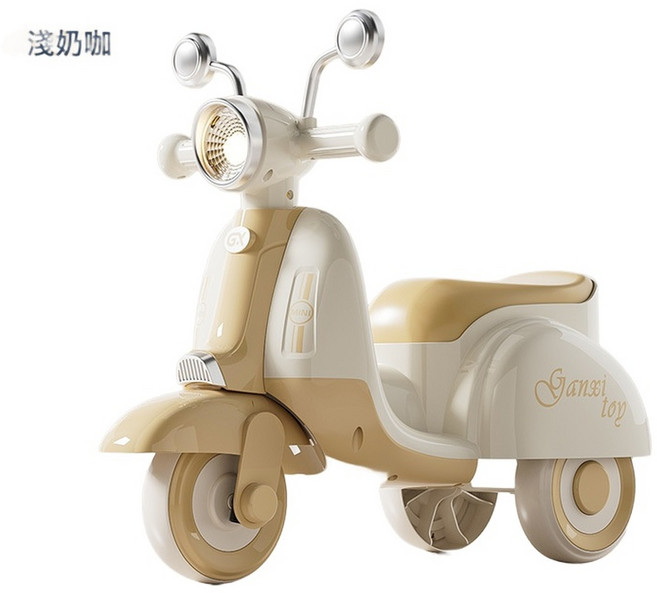 Ganxi toy 兒童三輪摩托滑行車 1-3歲 可坐可儲物, 咖:如圖, 1個