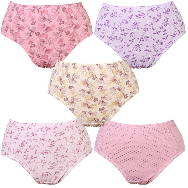 여성 면스판 맥시 삼각팬티 5매입 세트