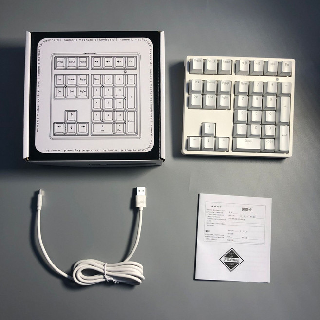 [cy] Y-FRUITFUL A36 유선 미니 기계식 숫자 키패드 디지털키보드 넘버키보드 방향키포함 멀티키보드 시즌신상, 화이트