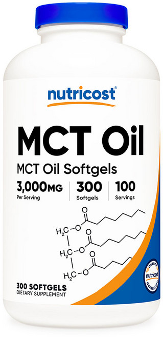 뉴트리코스트 MCT 오일 1000mg 300소프트젤 1병, 1개, 300정