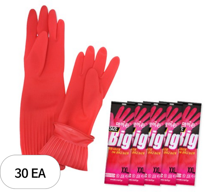 마미손 고무장갑, 30개, 특특대(XXL) 이상