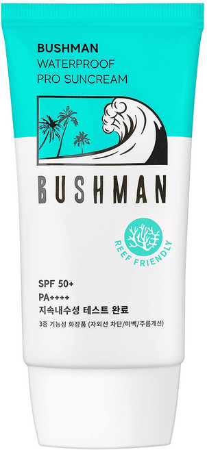BUSHMAN 50g SPF50+ PA++++ 워터프루프 선스크린 산호초 친화적 인 서퍼 웨이크