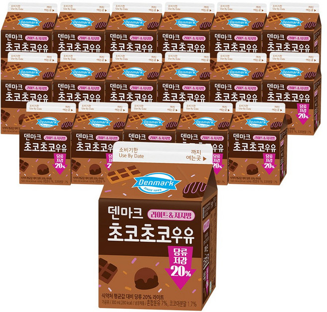 [동원] 덴마크 초코초코 우유, 18개, 300ml