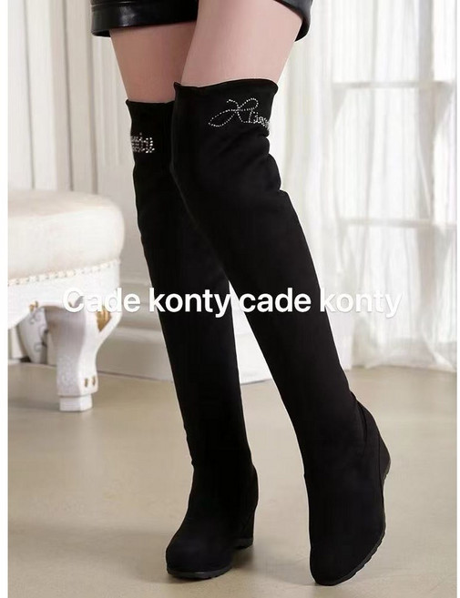 cade konty레이스 니하이부츠 싸이하이 키높이 스판 cade konty만 14세 이상 사용 가능
