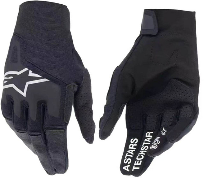 알파인스타 남녀공용 오토바이 라이딩 장갑 사계절 레이싱 바이크 오프로드 터치불가, 블랙