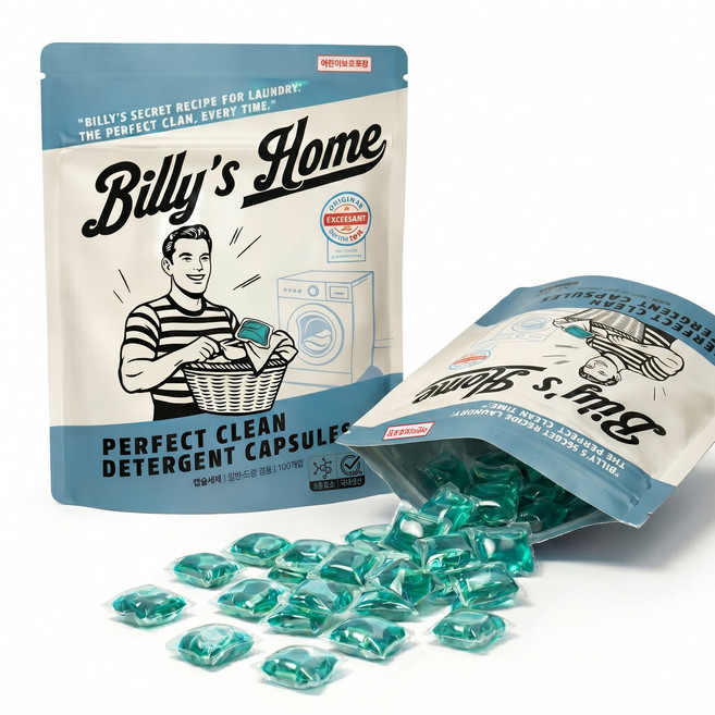 빌리스 홈 퍼펙트 클린 초고농축 캡슐세제 라벤더, 2개, 100개입