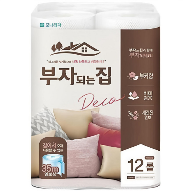 모나리자 부자되는집 35m 12롤 X 1팩 화장지, 1개