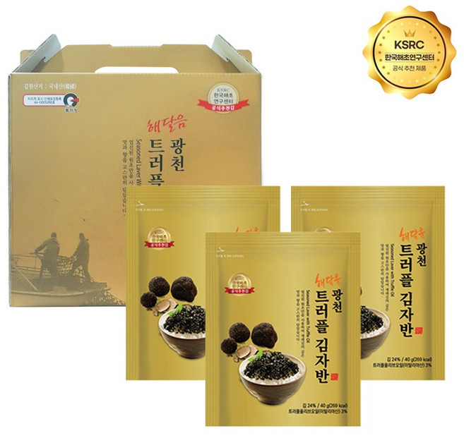 광천맛김 트러플 김자반 3봉(봉지당 40g) 선물세트, 120g, 10박스, 40g(3봉지)
