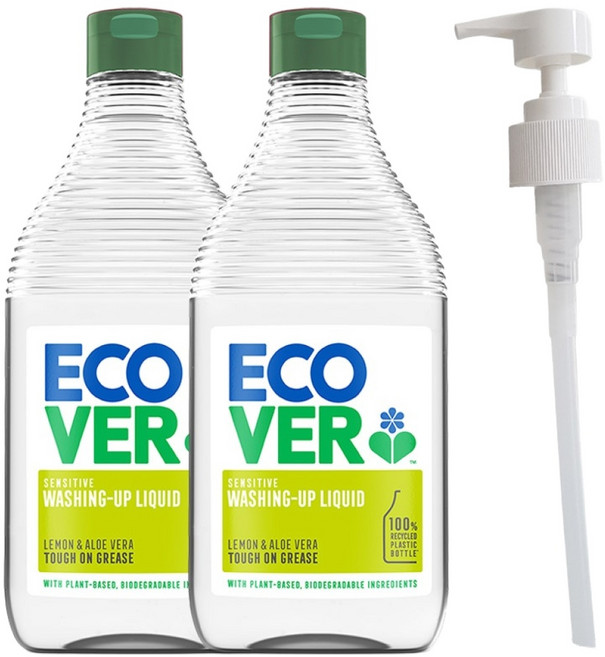 에코버 주방세제 450ml 2개 + 펌프, 레몬2개 펌프