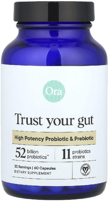 오라 Trust your gut 프로바이오틱 프리바이오틱 Prebiotic 캡슐 60정, 1개