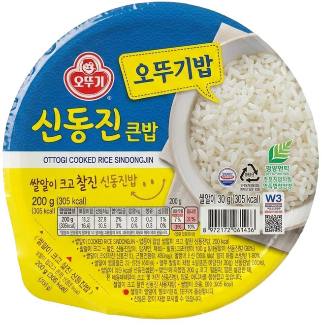 오뚜기 신동진 큰밥, 18개, 300g