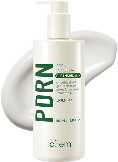 메이크프렘 피디알엔 (PDRN) 포어 클레이 클렌징 밀크 500ml, 500g, 1개