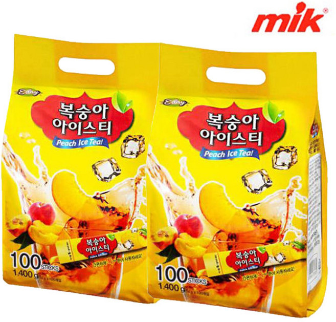 이레 복숭아 아이스티 100T, 1.4kg, 1개입, 2개