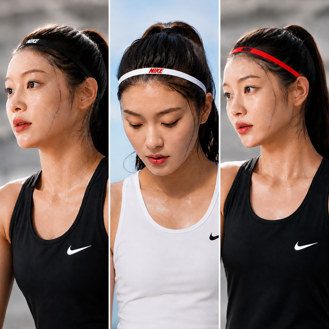 [매장정품] 나이키 헤어밴드 러닝 머리띠 운동 머리고정 땀흘림방지 3Pack