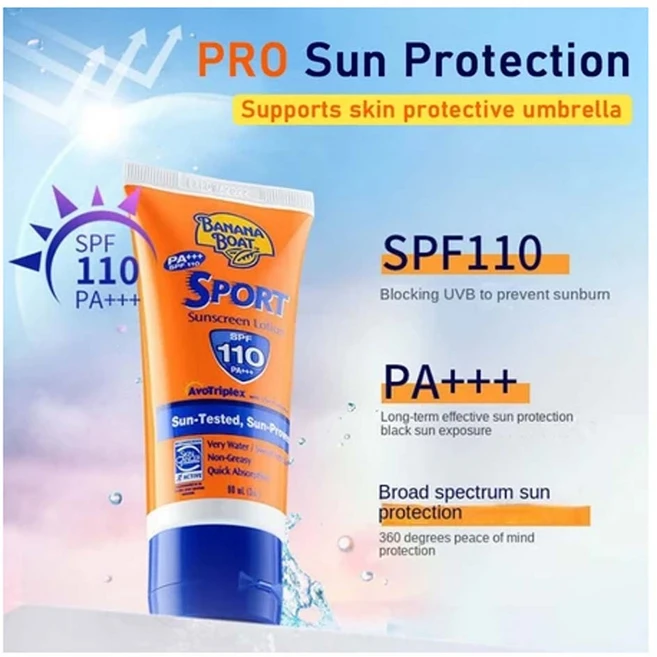 Banana Boat Sunscreen Sport SPF 110 PA 바나나보트 선스크린 스포츠 로션 스포츠 선블록 90g, 1개 - 쿠팡