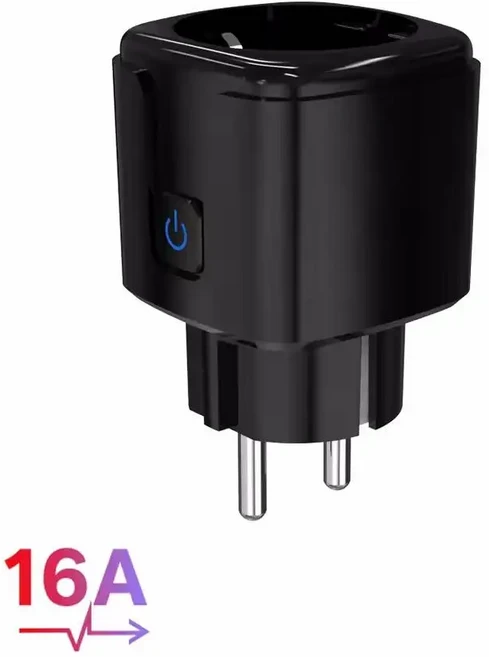 투야 EU 스마트 와이파이 플러그 16A/20A 소켓 전력량계 음성 앱 제어 원격 타이머 Alexa Google 라이, 01 black 16A