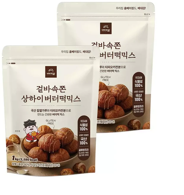 상하이 버터떡믹스 찹쌀가루타피오카 1kg 2개, 1개