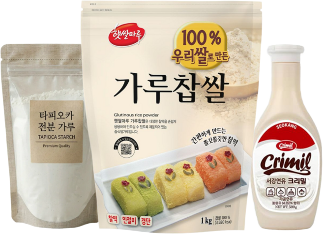 오브쿠킹 버터떡 만들기 3종 키트 70개 완성 재료 세트, 1세트, 2000g