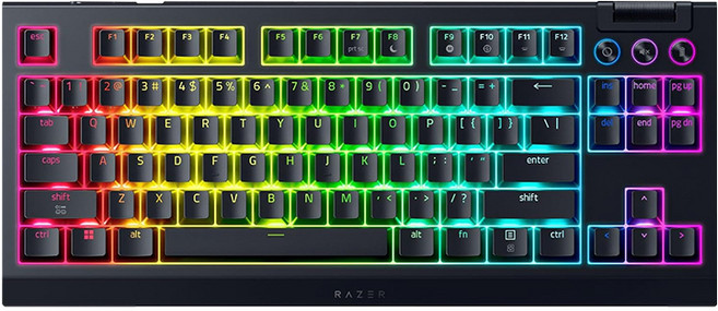 Razer 雷蛇 BlackWidow V4 TKL HyperSpeed 黑寡婦蜘蛛 無線電競鍵盤, 主商品, Black, 機械軸