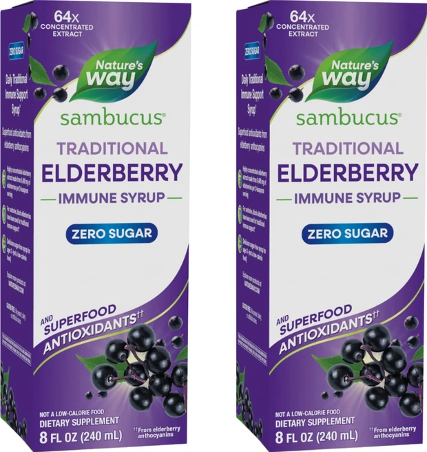 네이쳐스웨이 삼부커스 엘더베리 시럽, 240ml, 2개 - 쿠팡