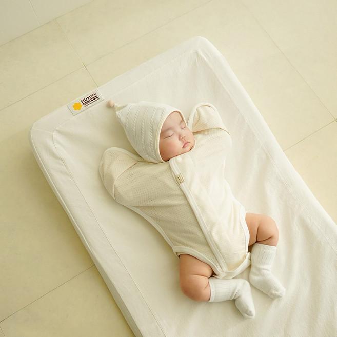 머미쿨쿨 이지 스와들 수트 아기 속싸개 메쉬 나비잠 모로반사