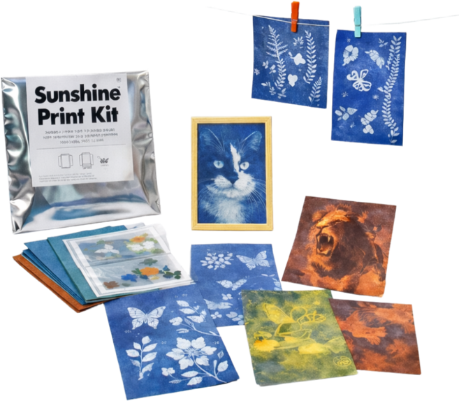 선샤인프린트 KC인증 햇빛 감광지 청사진 엽서만들기 시아노타입 10장 세트, 10개, 3종 컬러