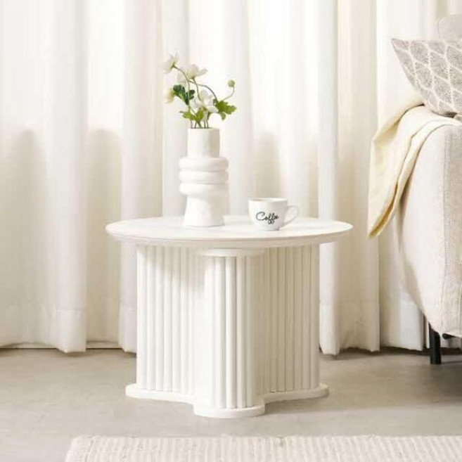 아트박스/아도라퍼니처 아도라퍼니처 사이드테이블 세라믹 소파 테이블 500, 화이트, 화이트