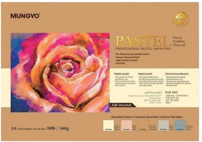 금산 전문가용 파스텔 전용지 A4 30매 파스텔전용지 문교파스텔전용지, 다크