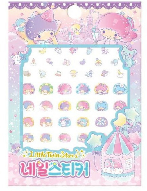 산리오캐릭터즈 리틀트윈스타 네일 스티커 [장난감/완구], 없음