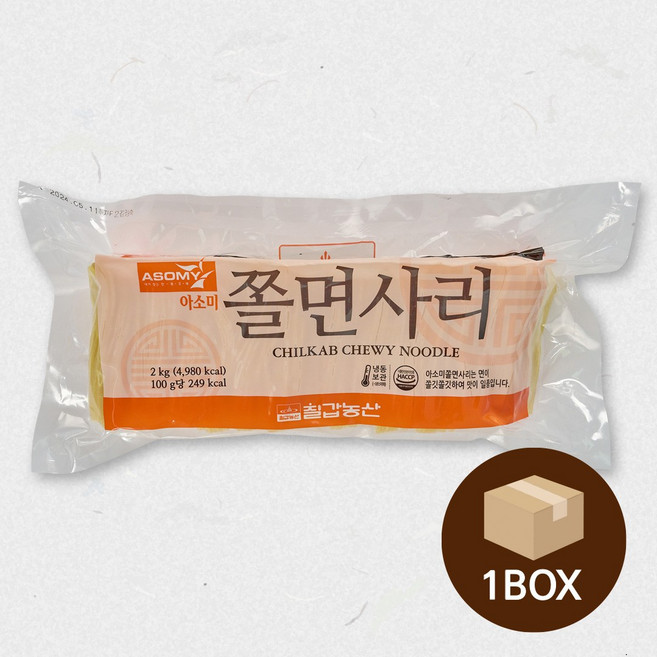 [칠갑농산] 아소미쫄면사리(냉동) 2kg x 6개(1박스), 6개